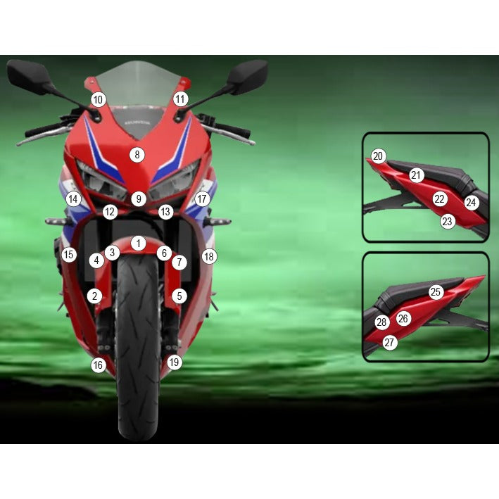 Eazi-Grip Paint Protection Film for Honda CBR650R, matte