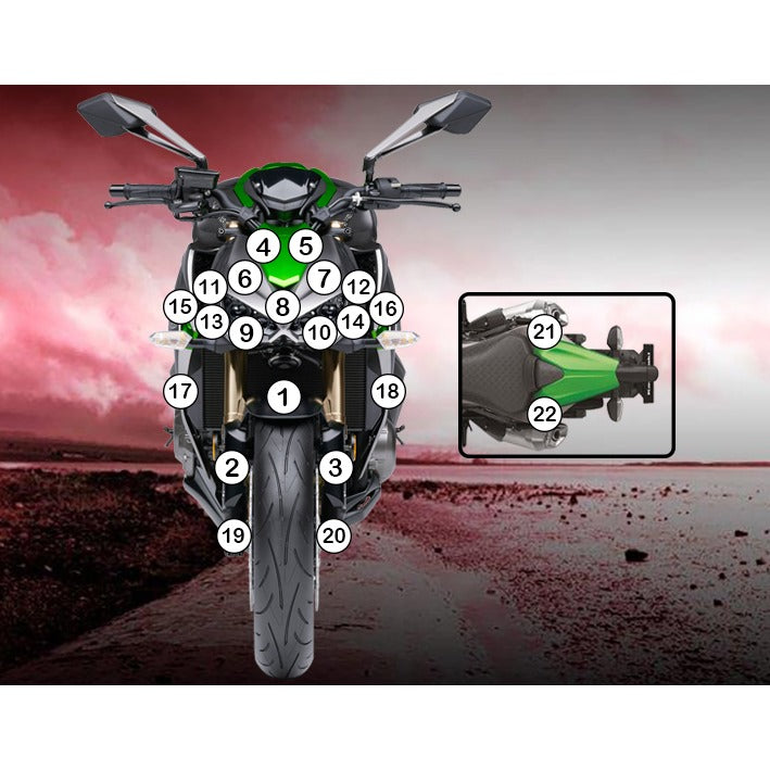 Eazi-Grip Paint Protection Film for Kawasaki Z1000, matte