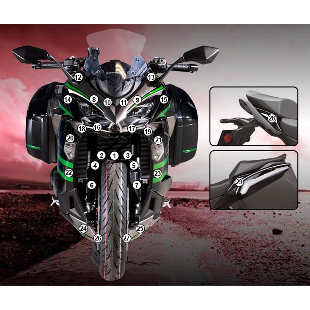 Eazi-Grip Paint Protection Film for Kawasaki Ninja 1000SX, gloss