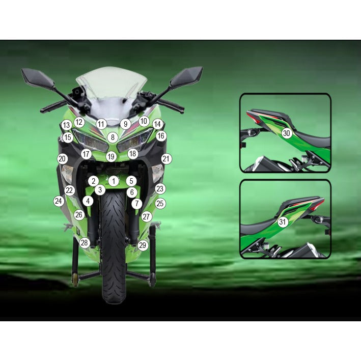 Eazi-Grip Paint Protection Film for Kawasaki Ninja 400, gloss