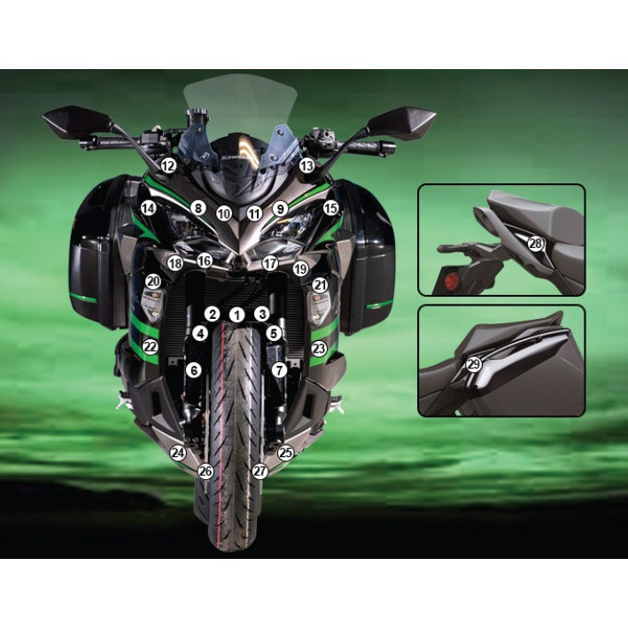 Eazi-Grip Paint Protection Film for Kawasaki Ninja 1100SX, gloss