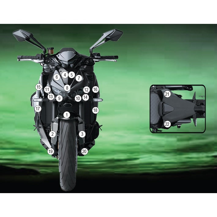Eazi-Grip Paint Protection Film for Kawasaki Z1100, matte