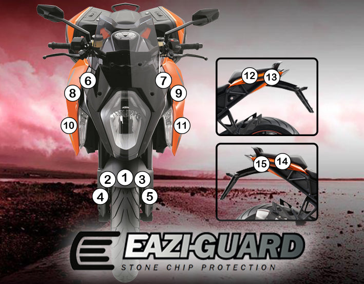 Eazi-Grip Paint Protection Film for KTM 1290 Super Duke GT, matte