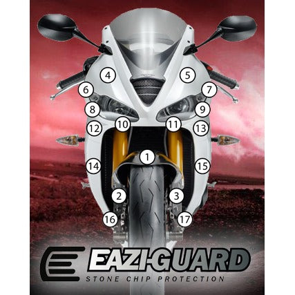 Eazi-Grip Paint Protection Film for Triumph Daytona 675 / R, gloss