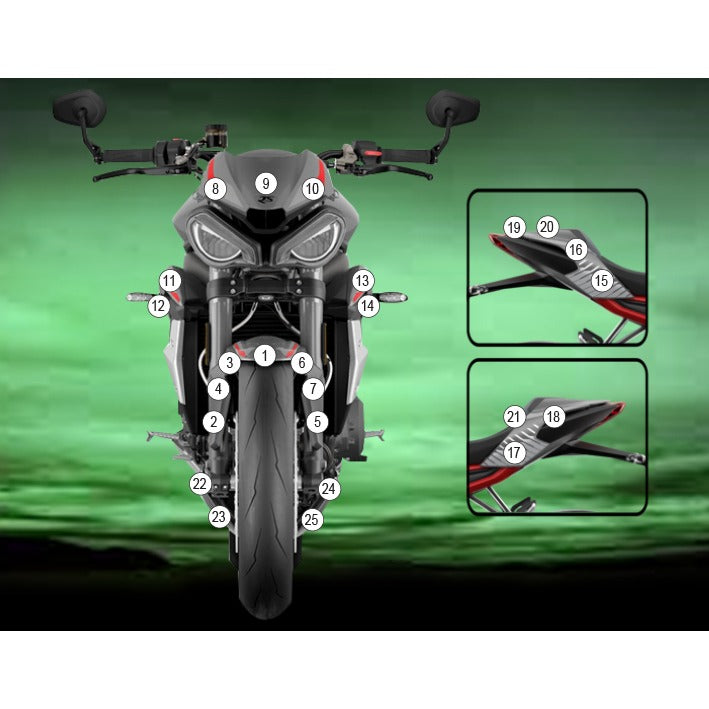Eazi-Grip Paint Protection Film for Triumph Street Triple RS, gloss