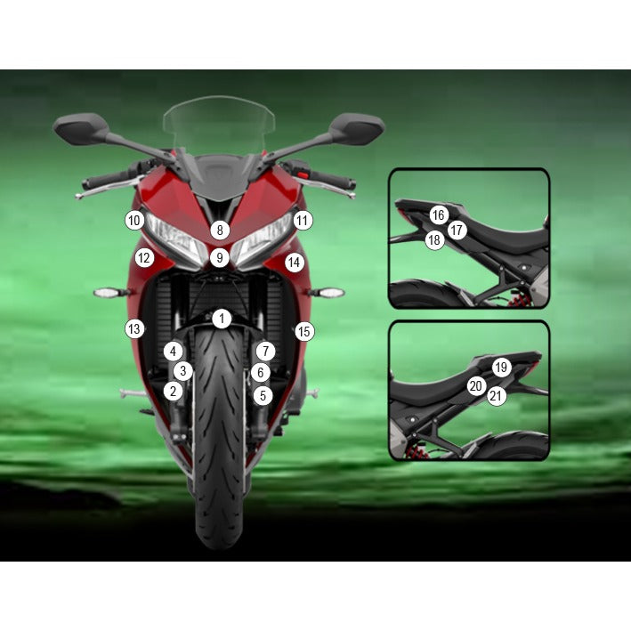 Eazi-Grip Paint Protection Film for Triumph Daytona 660, matte