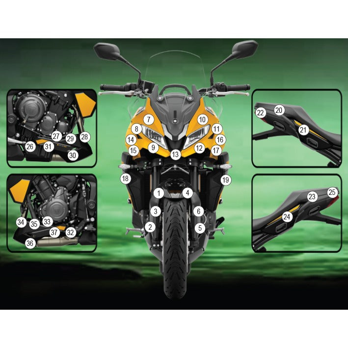 Eazi-Grip Paint Protection Film for Triumph Tiger Sport 800, matte