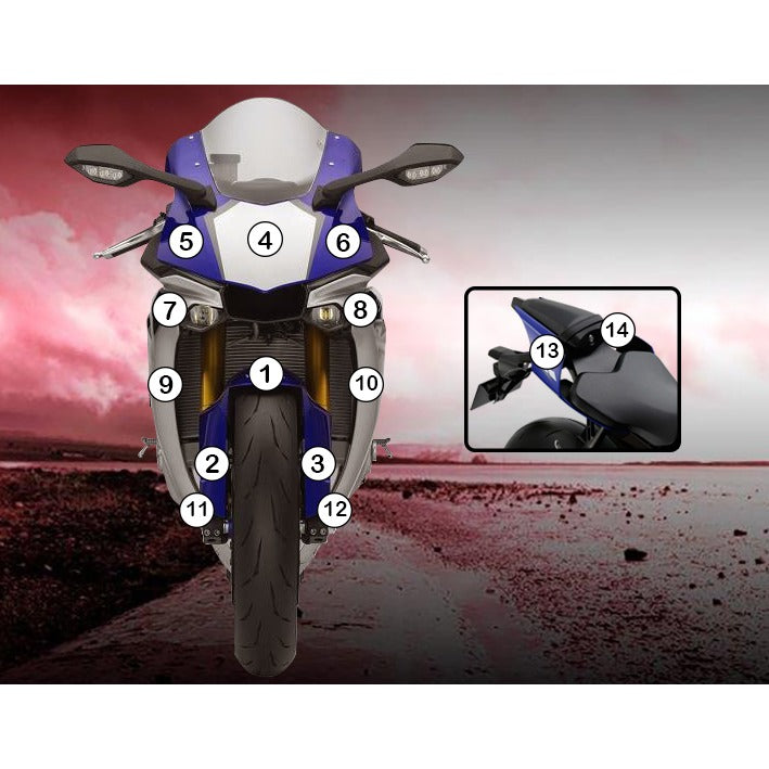 Eazi-Grip Paint Protection Film for Yamaha YZF-R1, gloss