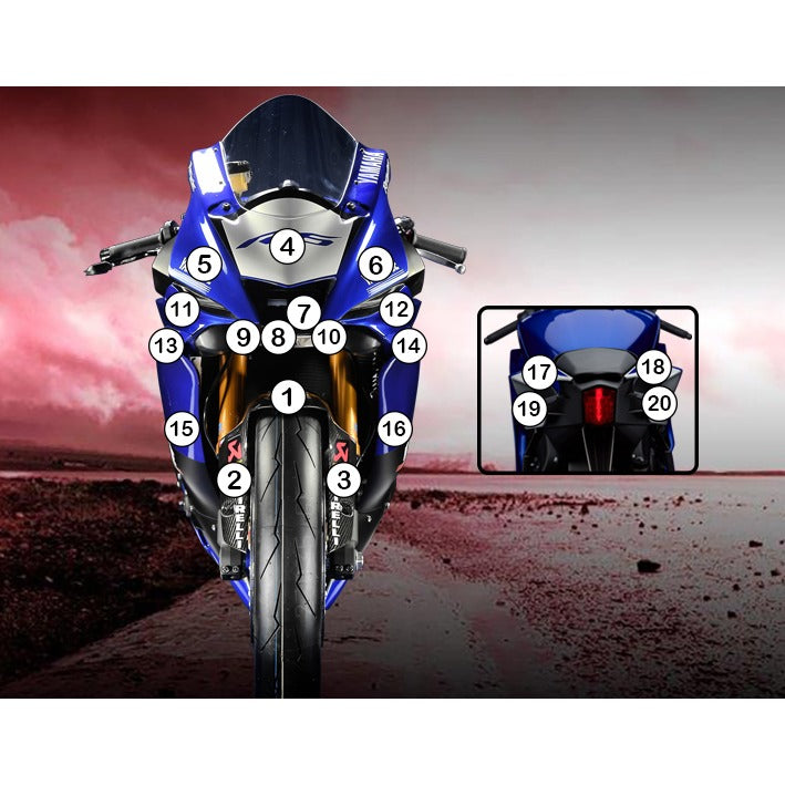 Eazi-Grip Paint Protection Film for Yamaha YZF-R6, gloss