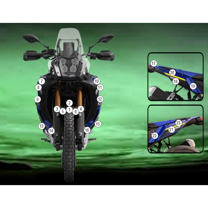 Eazi-Grip Paint Protection Film for Yamaha Tenere 700 World Raid, matte