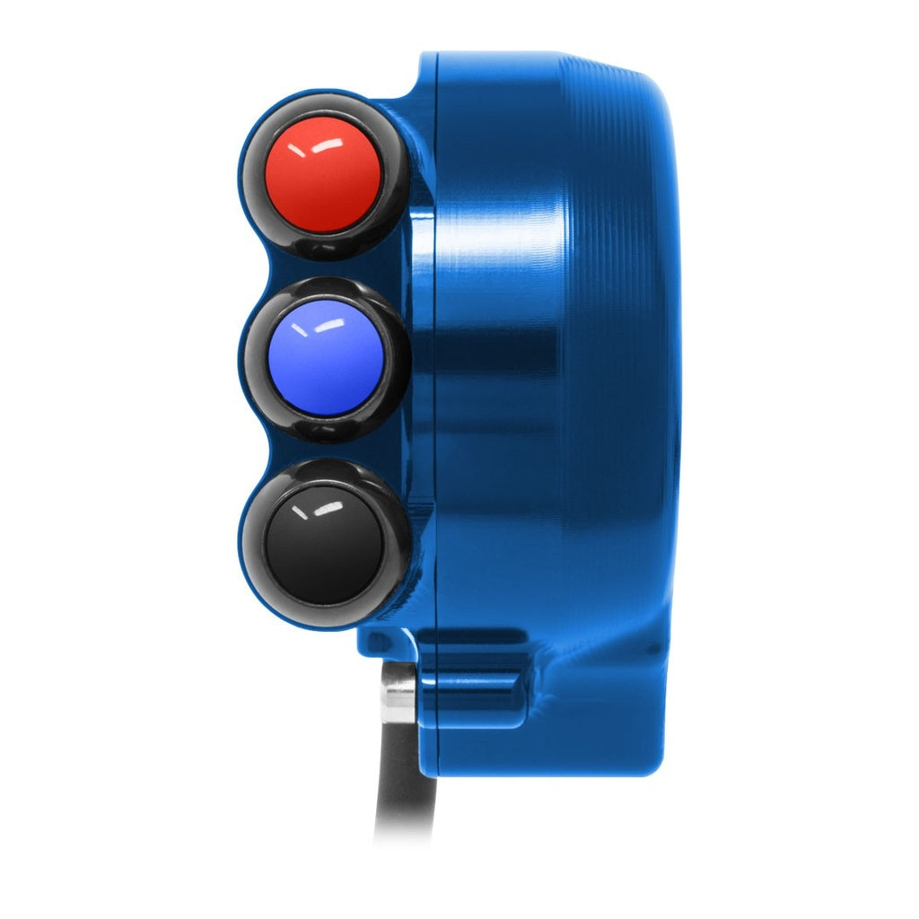 Jetprime Throttle Cover with Handlebar Switch for Aprilia, blue
