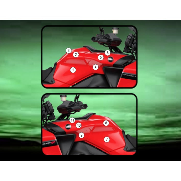 Eazi-Grip Tank Protection Film for Yamaha Tracer 9 GT, gloss
