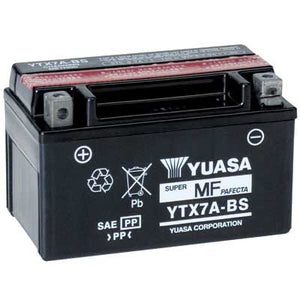 YUASA SUPER MF BATTERY SRV250 YTX7A-BS