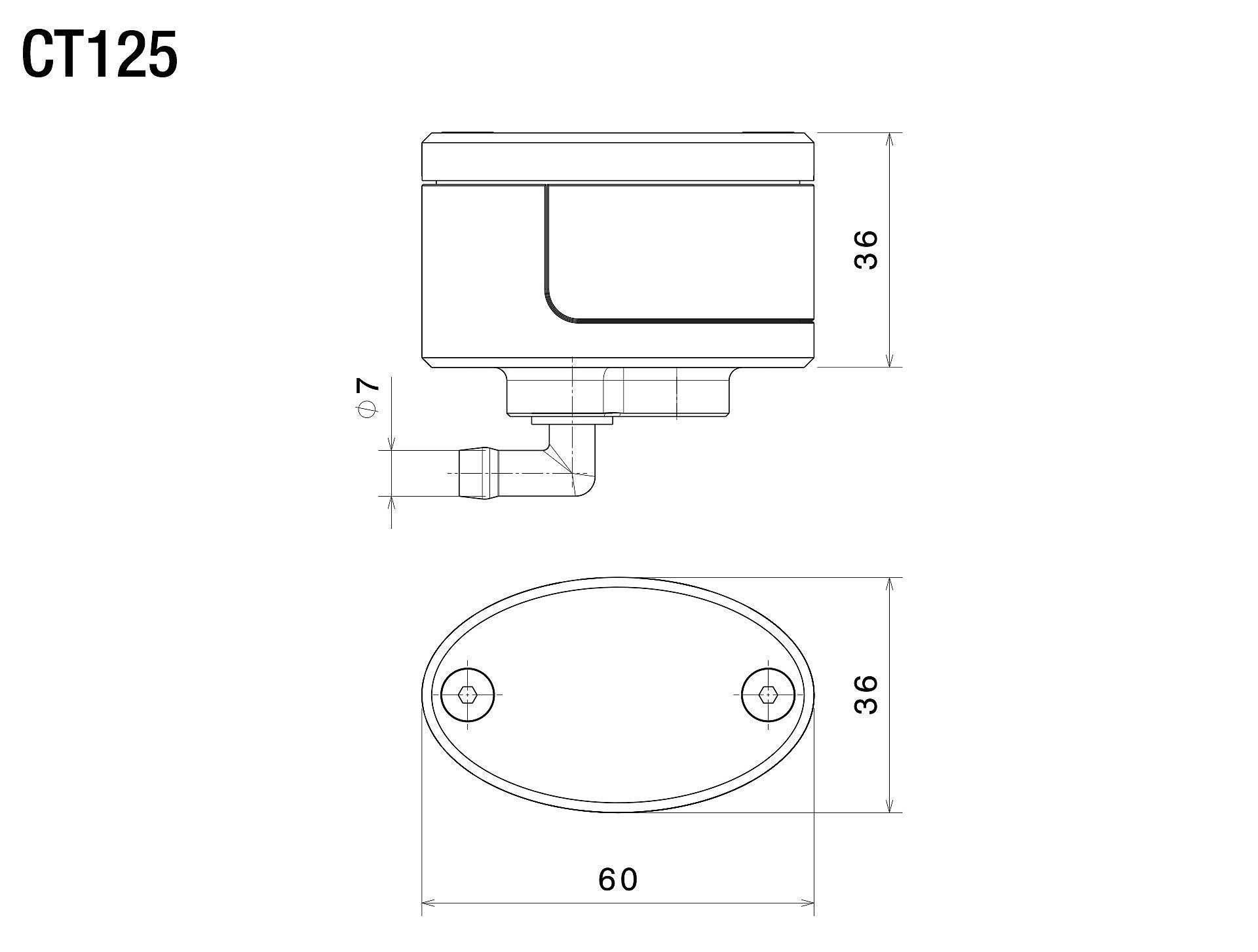 Rizoma Next Brake/Clutch Fluid Reservoir 30.6ml For Aprilia/Ducati/Kawasaki/KTM - Gold