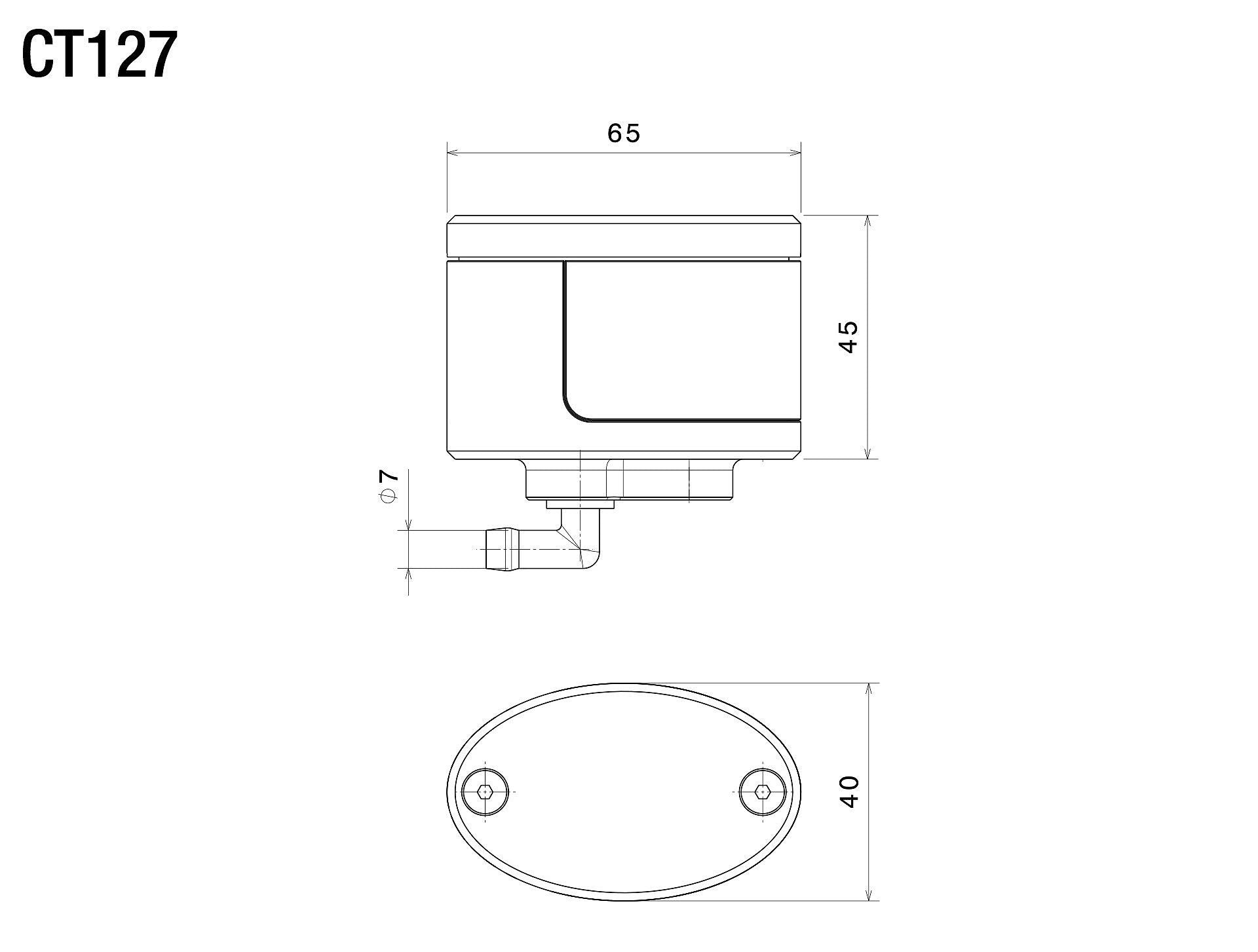 Rizoma Next Brake Fluid Reservoir 30.6ml For Aprilia/BMW/Ducati/Honda/Kawasaki/KTM/MV Agusta/Suzuki/Triumph/Yamaha - Vulcan Red
