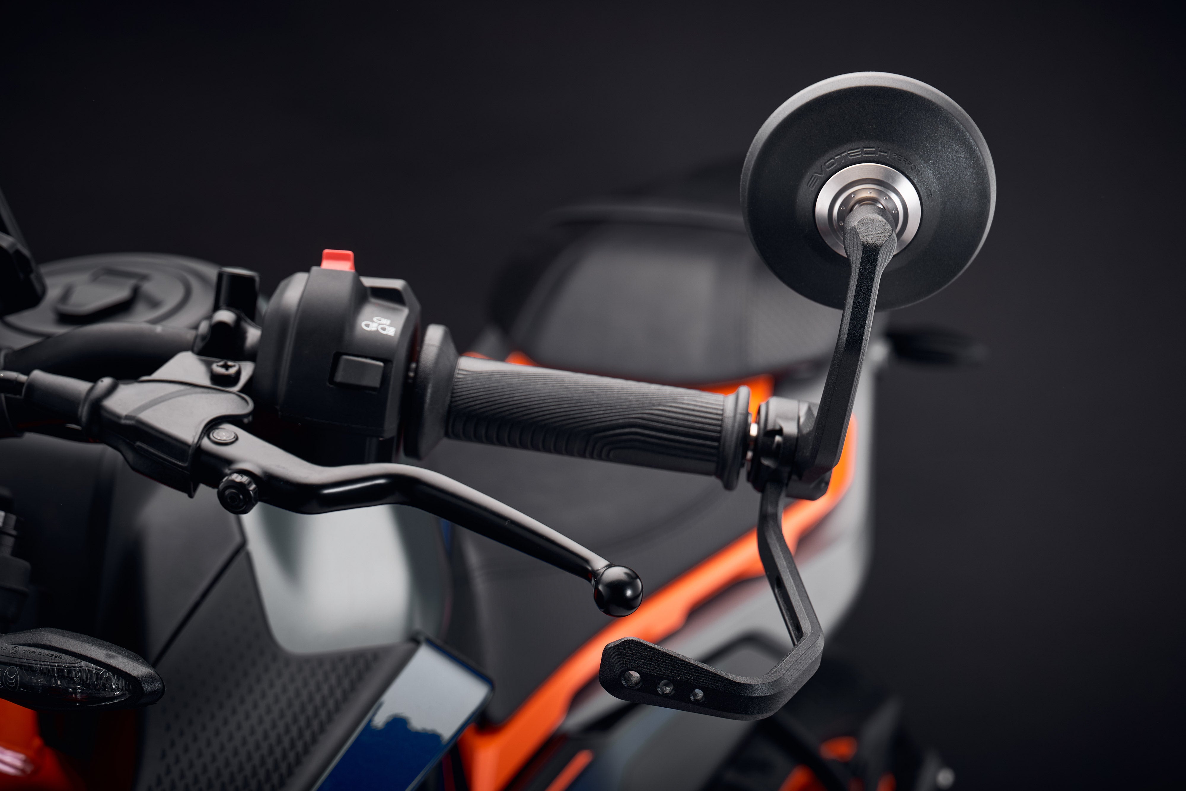 Evotech Bar End Mirrors / Brake and Clutch Protector Kit (Retro) - KTM 125 Duke (2024+)