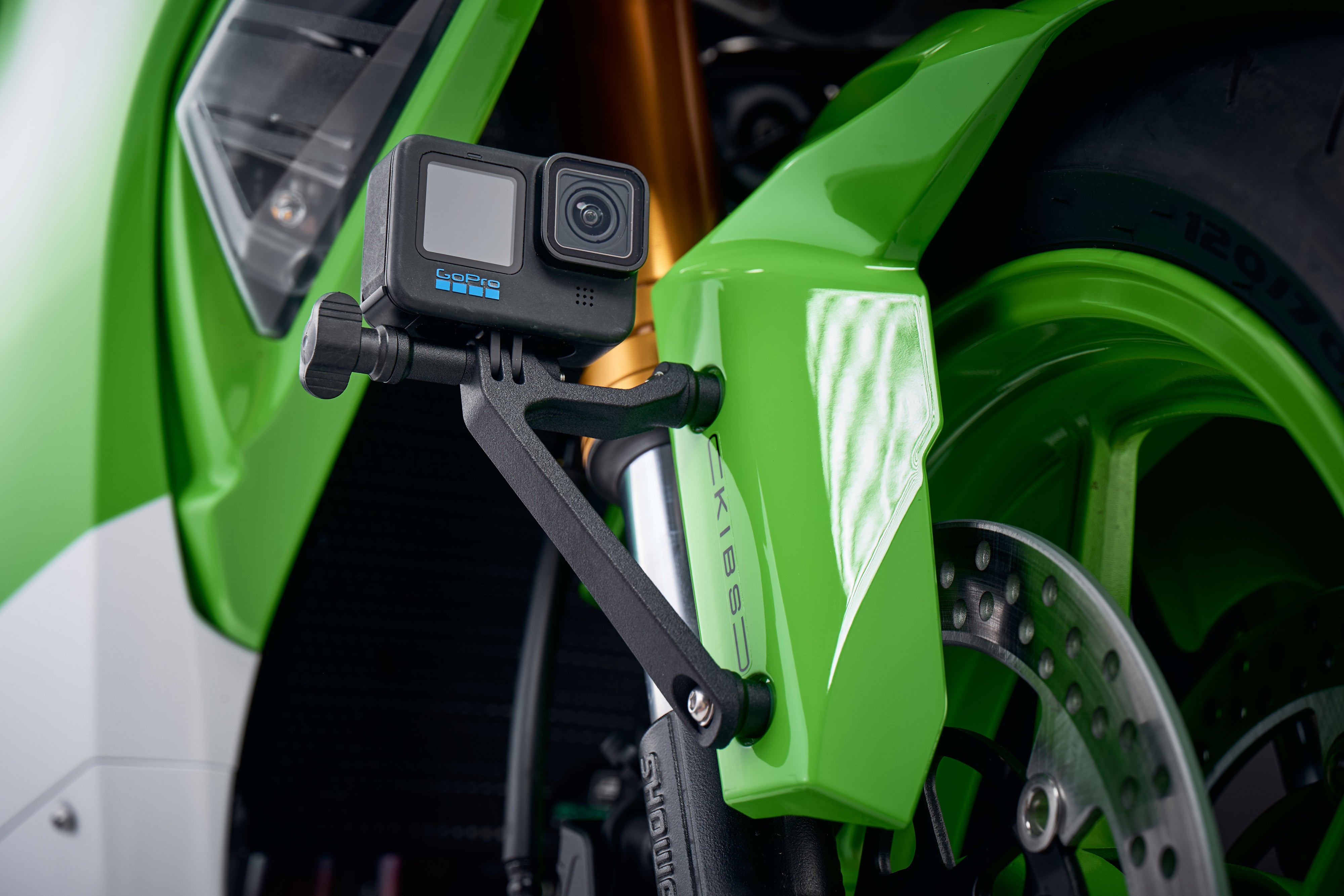 Evotech Action / Safety Camera Front Mudguard Mount - Kawasaki ZX-10R (2008-2010)