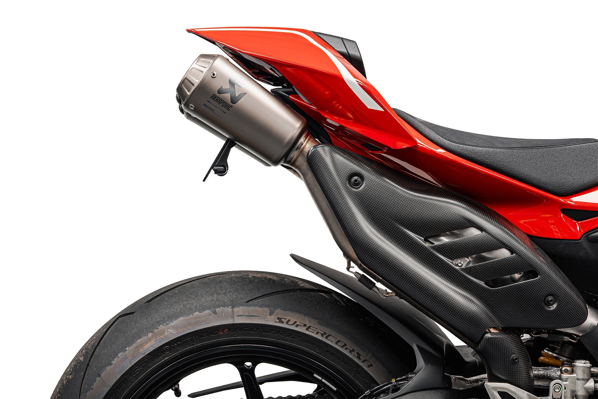Ducati Streetfighter V4 Dynamic Tail Tidy (2025+) with Sequential Indicators For Akrapovic Titanium Full Race Exhaust System