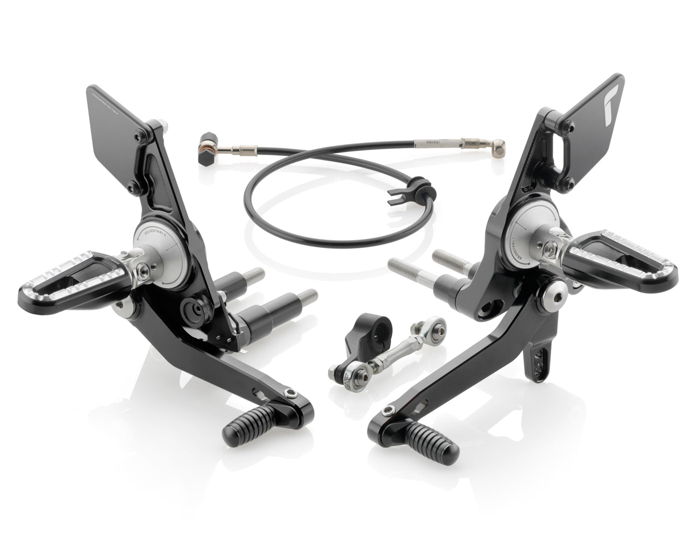 Rizoma EVO Rear Sets Control PE220B - Black – Moto Ridenow