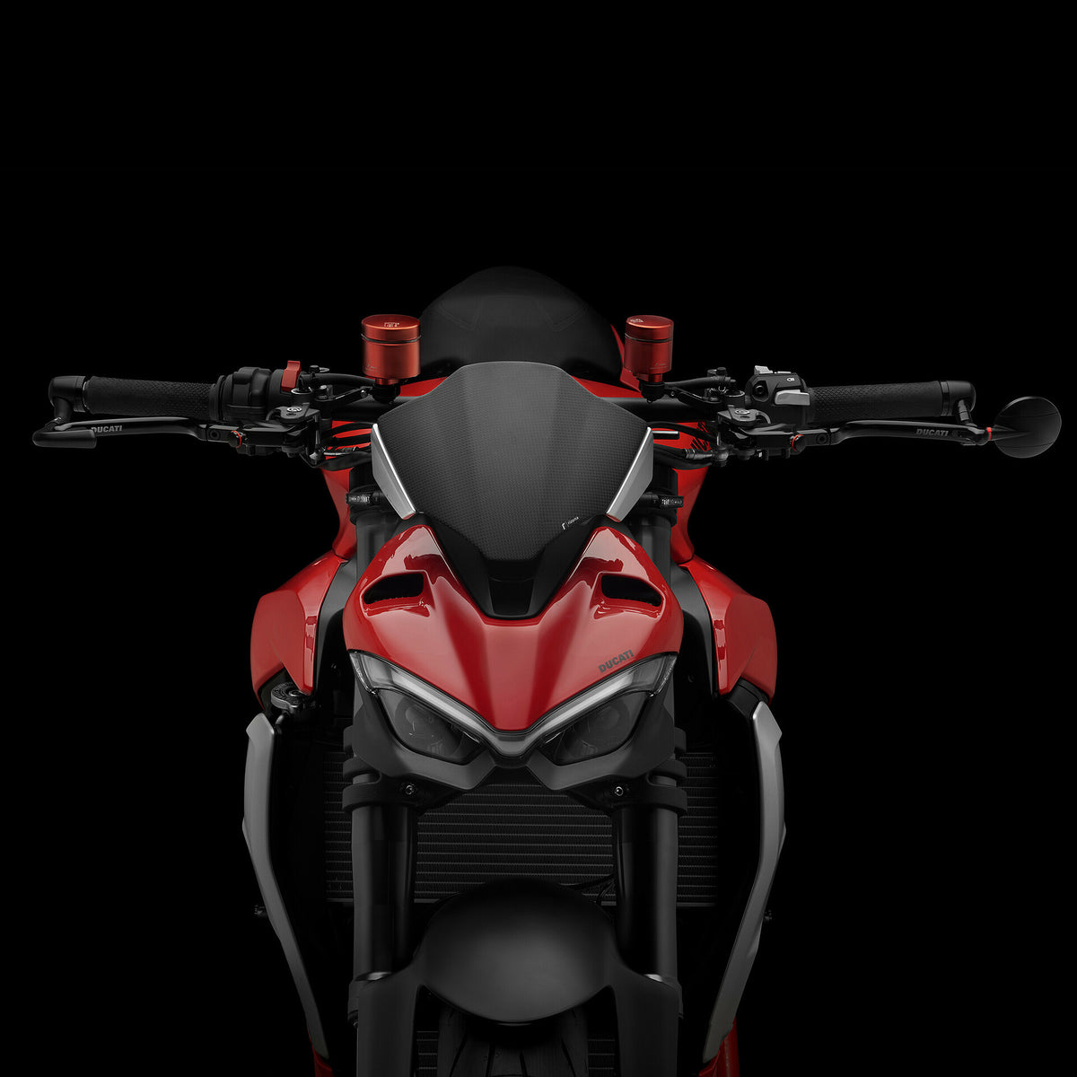 Rizoma Headlight fairing with Mounting kit — Carbon and Aluminum — ZDM159AK