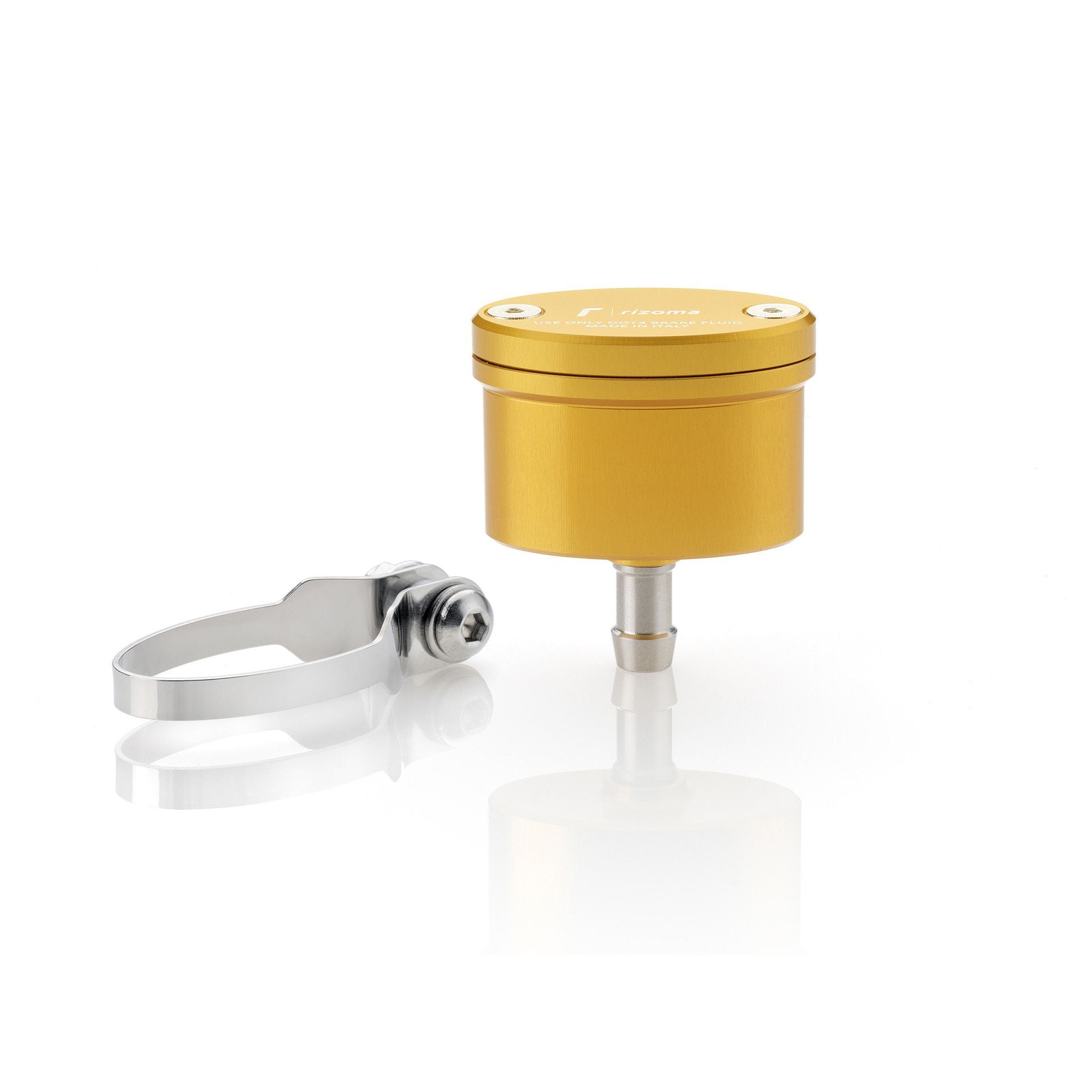 Rizoma Next Brake/Clutch Fluid Reservoir 20ml For BMW/Ducati/Honda/Kawasaki/KTM/Suzuki/Triumph/Yamaha - Gold