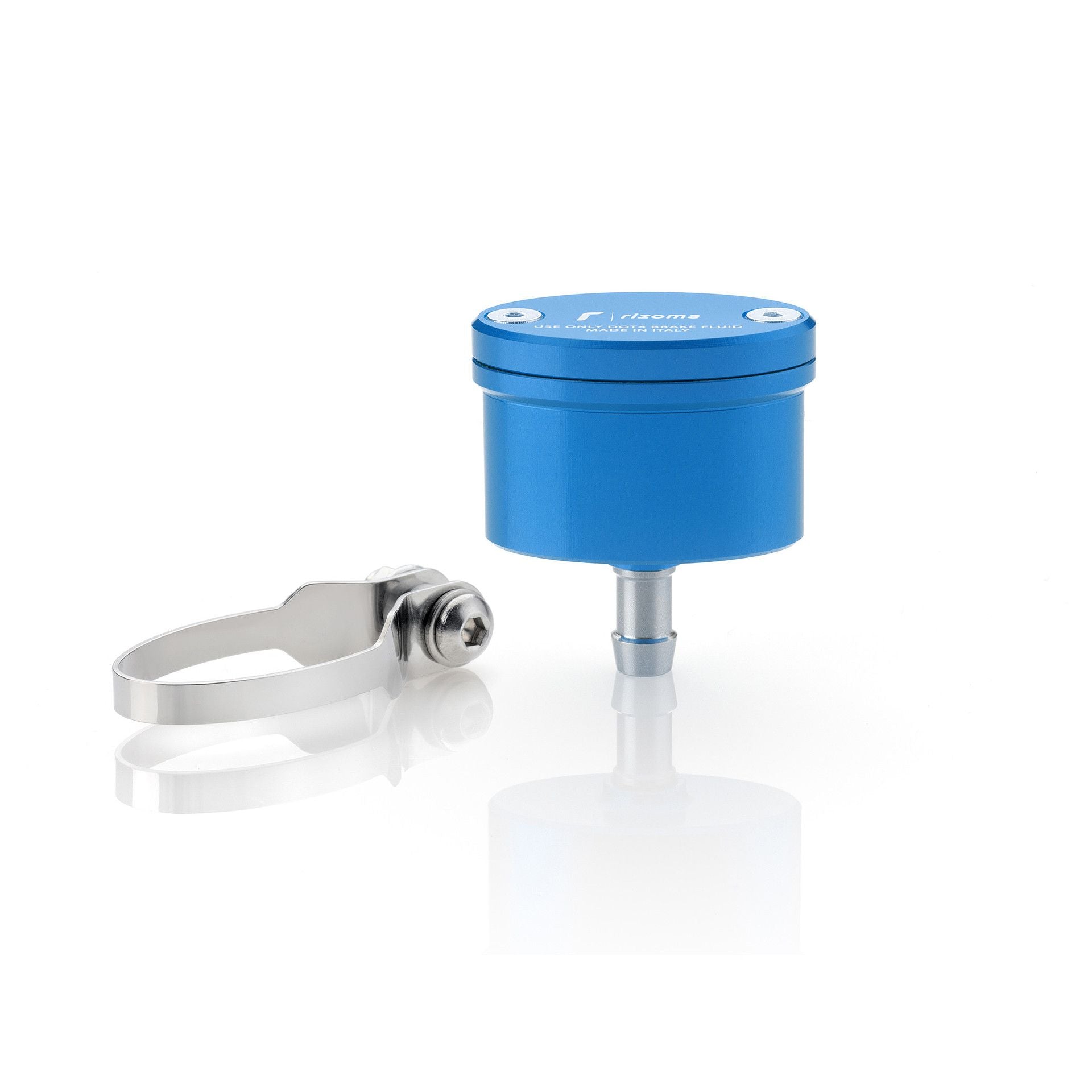 Rizoma Next Brake/Clutch Fluid Reservoir 20ml For BMW/Ducati/Honda/Kawasaki/KTM/Suzuki/Triumph/Yamaha - Blue
