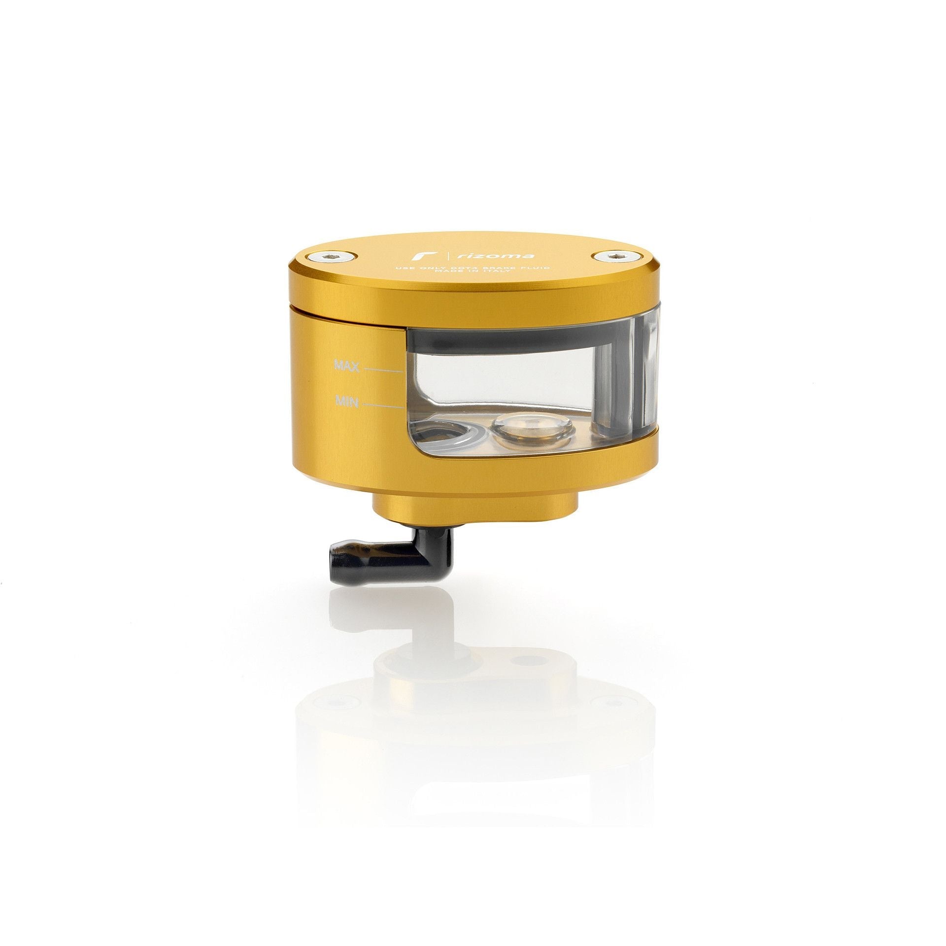 Rizoma Next Brake/Clutch Fluid Reservoir 30.6ml For Aprilia/Ducati/Kawasaki/KTM - Gold