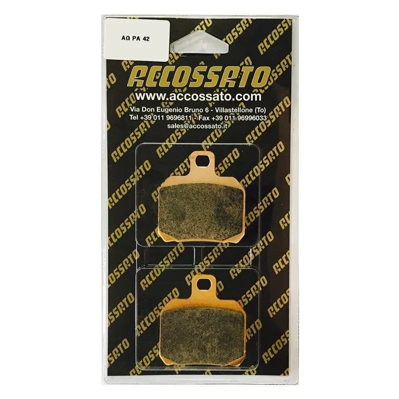 Accossato AGPA42ZXC Race Rear Brake Pads for Aprilia Benelli Ducati Honda Kawasaki KTM MV Agusta Triumph