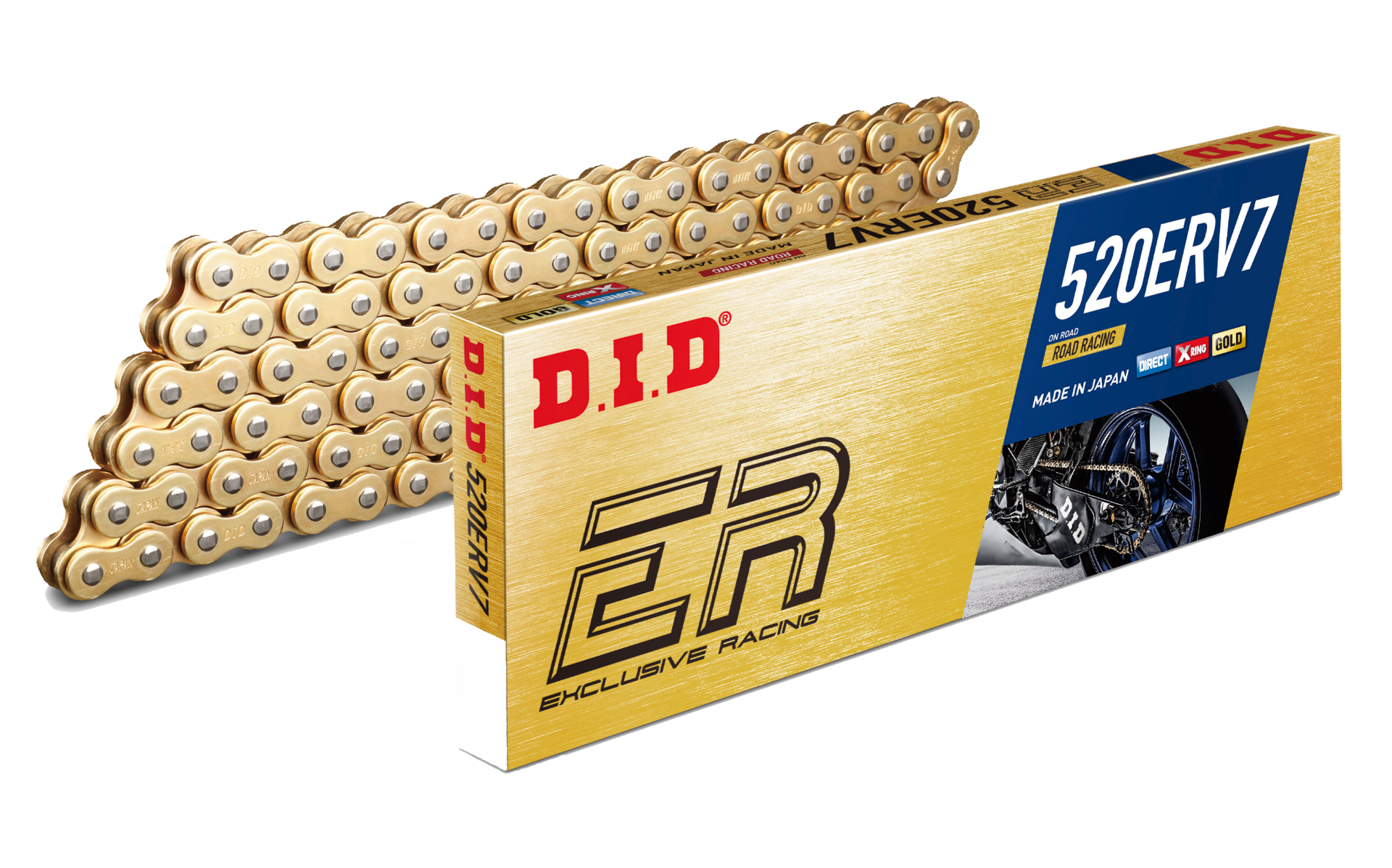 DID #520 ERV7 Racing Chain X-Ring 120L ZJ - Rivet BK