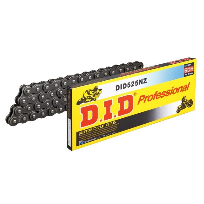 DID #525 NZ Super Non O-Ring EX/HD 124L ZJ - Rivet BK