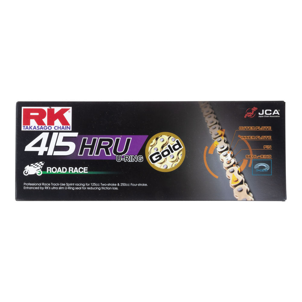 RK 415HRU x 136L U Ring Race Chain Gold - Clip Link