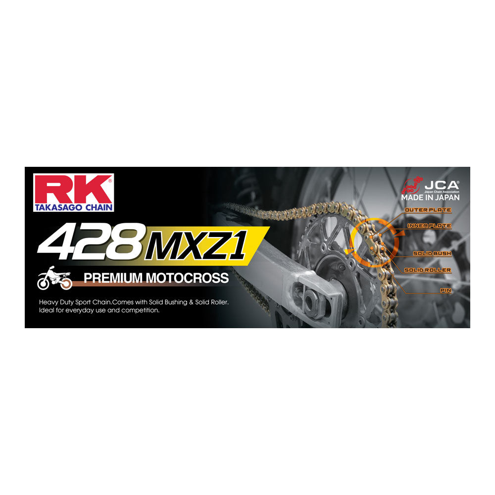 RK 428MXZ x 126L MX Race Chain - Clip Link