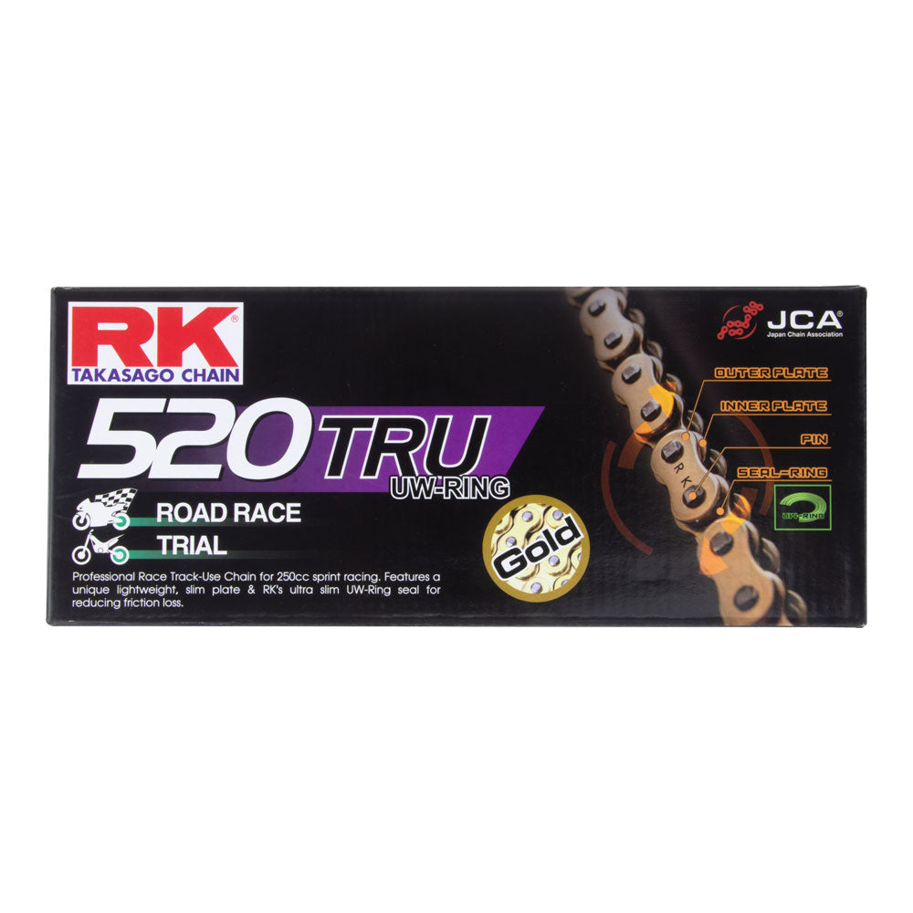 RK 520TRU x 120L UW Ring Road Race Gold - Rivet Link