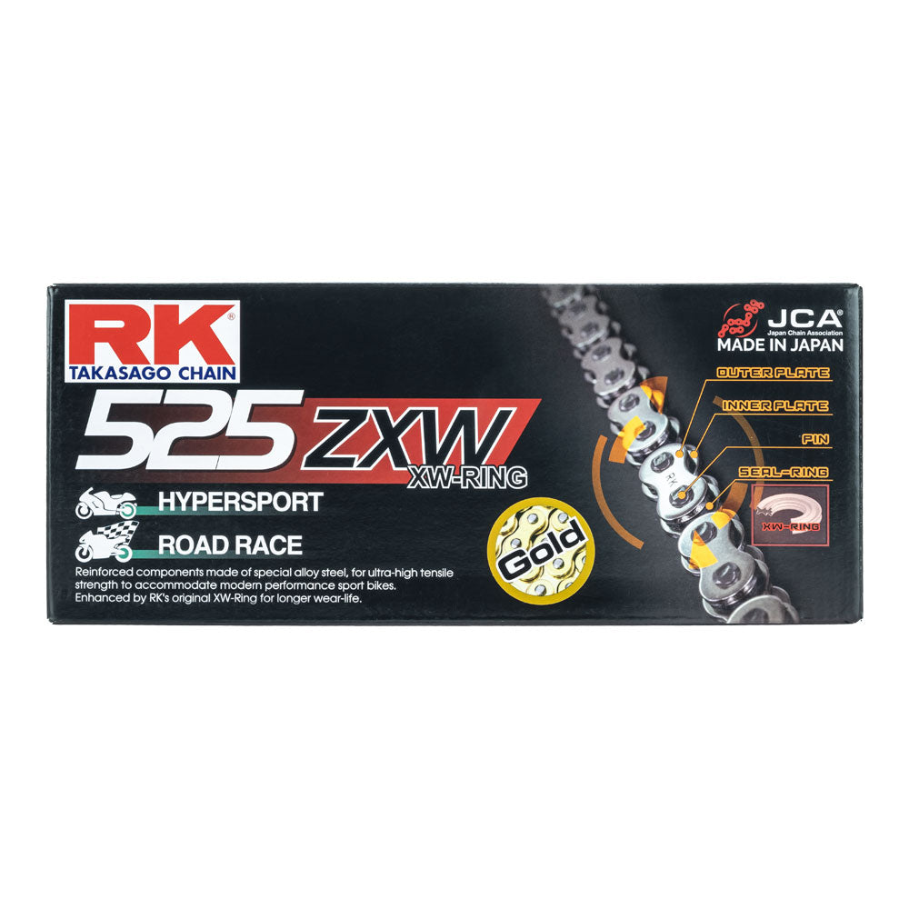 RK 525ZXW x 120L XW Ring Chain Gold - Rivet Link