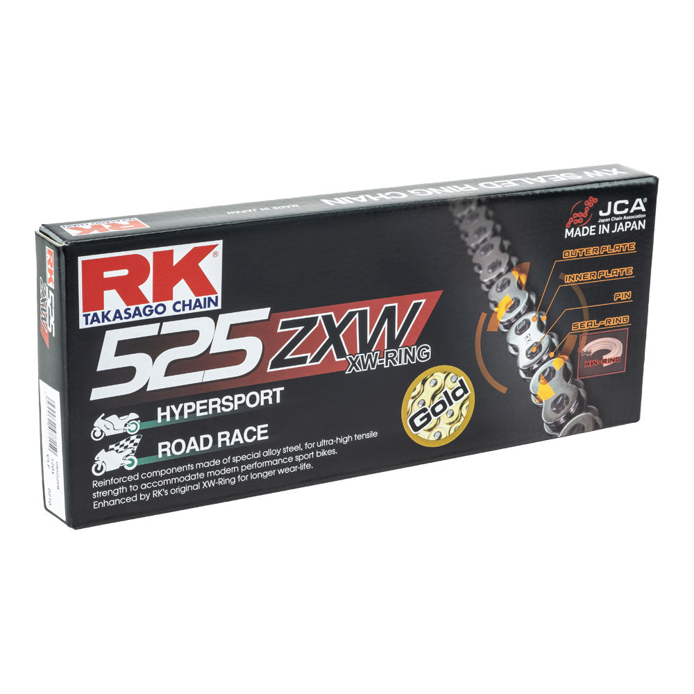 RK 525ZXW x 120L XW Ring Chain Gold - Rivet Link