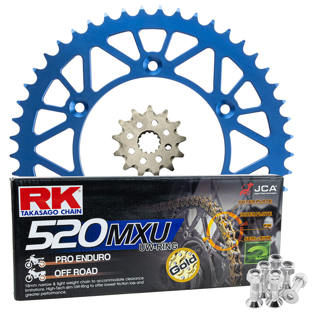 RK Racing Chain & Sprocket Kit Gold/Blue 13/49