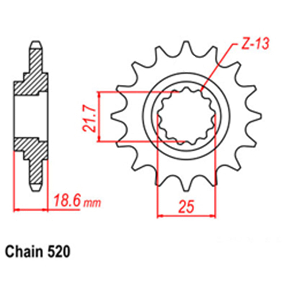 Front Sprocket KAWASAKI 520
