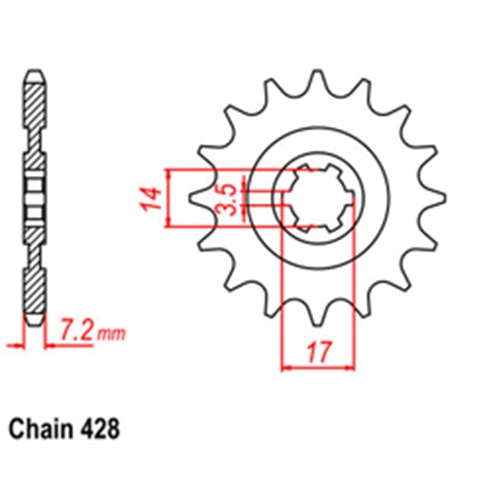 Front Sprocket KAWASAKI 428