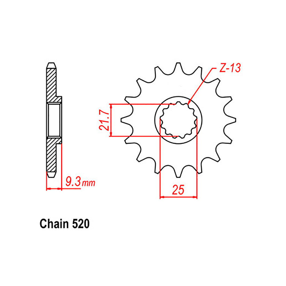 Front Sprocket KAWASAKI 520