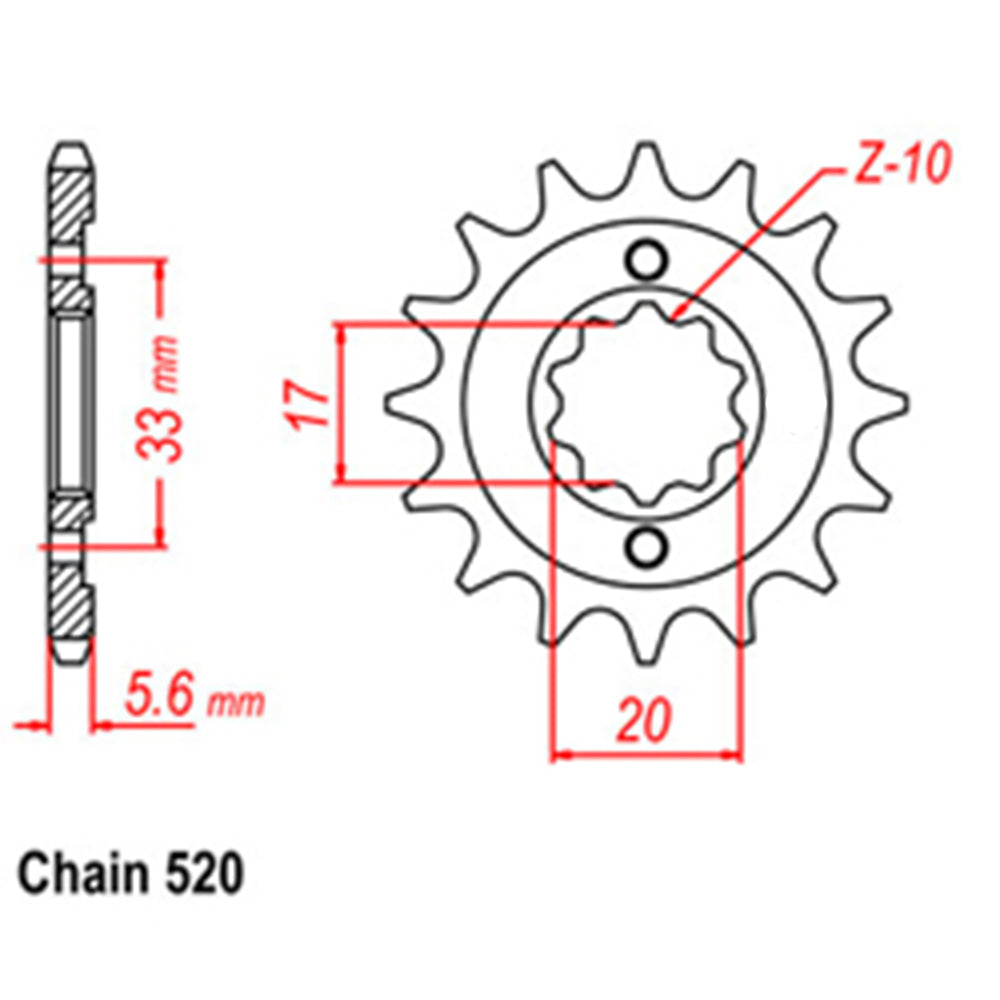 Front Sprocket KAWASAKI SUZUKI 520*