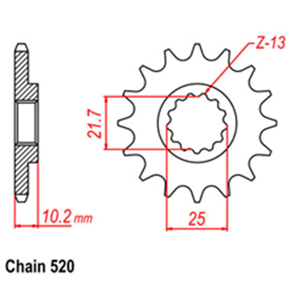 Front Sprocket KAWASAKI 520*