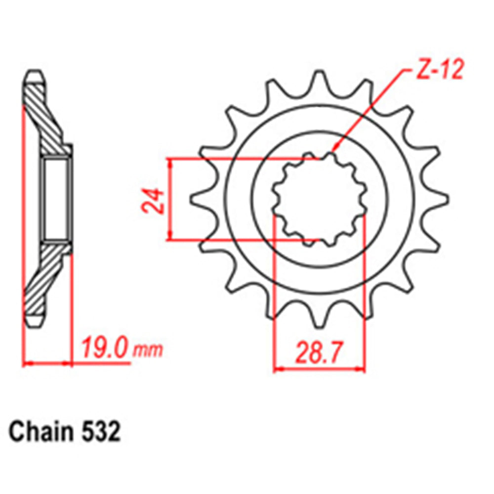 Front Sprocket KAWASAKI 532*