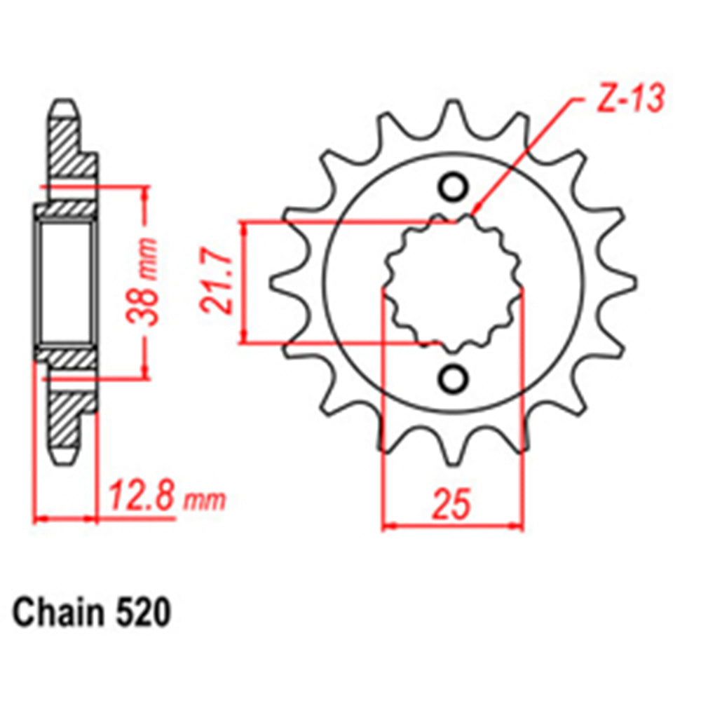 Front Sprocket KAWASAKI 520