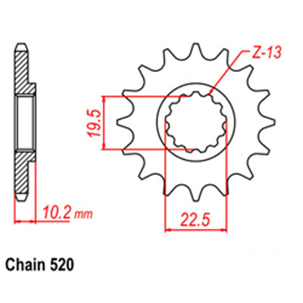 Front Sprocket Use 31-143-15*
