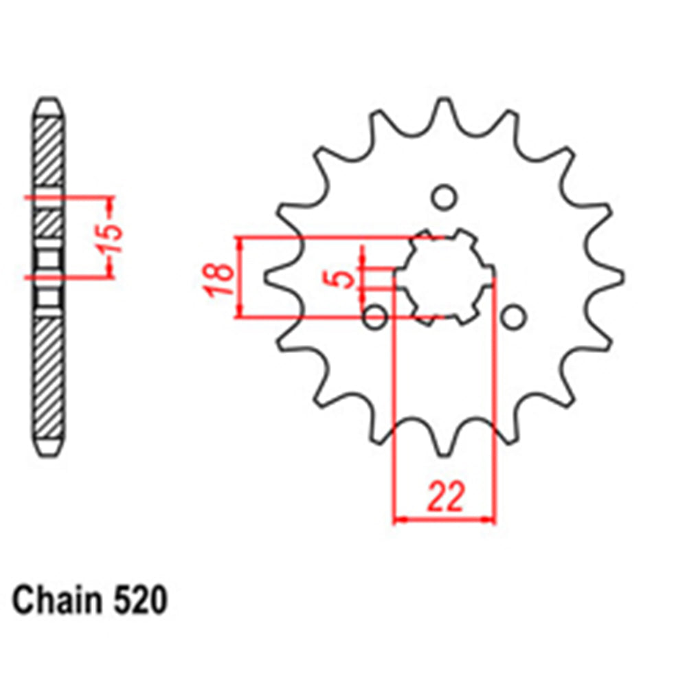 Front Sprocket KAWASAKI 520