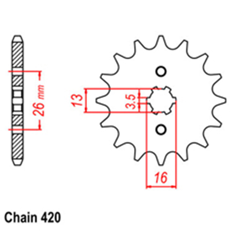 Front Sprocket YAMAHA SUZUKI 420