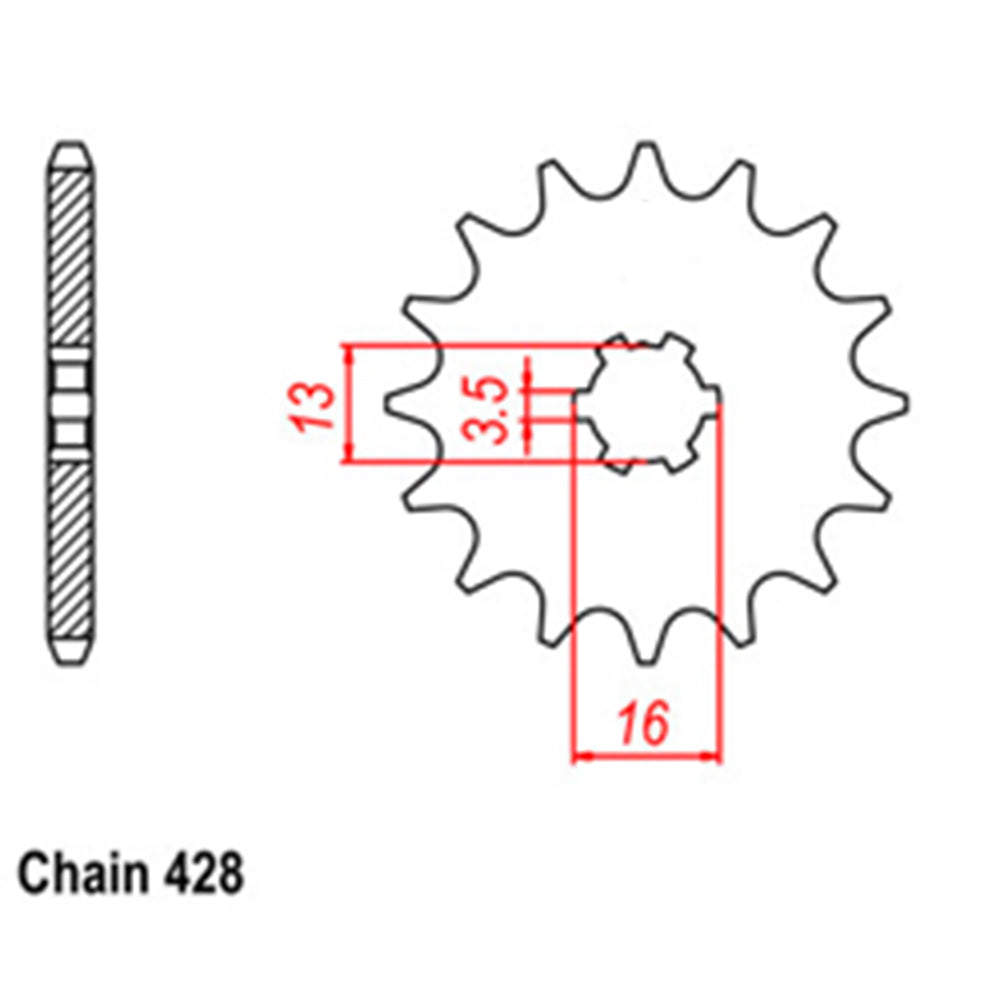Front Sprocket YAMAHA SUZUKI 428