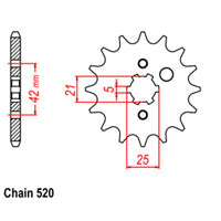 Front Sprocket YAM/KAW/SUZ 520
