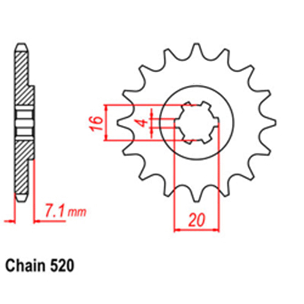 Front Sprocket SUZUKI 520