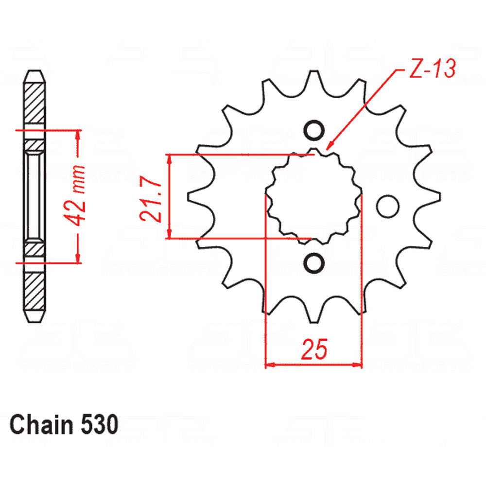 Front Sprocket With Rubber Cush 15T 530P